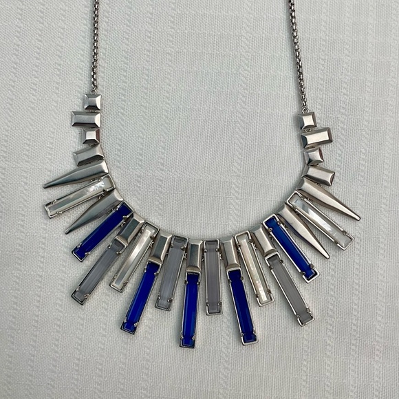 Kendra Scott Jewelry - Kendra Scott Silver and Blue Statement Necklace from Color Bar